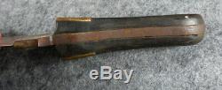 Old Indian or Trapper Trader Camp Knife Horn Handle Brass Pins Jukes Coulson