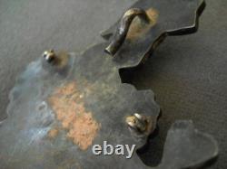 Old Native American Zuni Comanche Dancer MultiStone Inlay Sterlin Pendant Pin 3