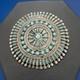 Old Native Zuni Needlepoint Petit Point Turquoise Cluster Pin Brooch 2 Sterling