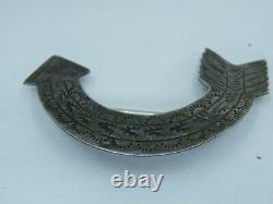 Old Navajo Stamped Rainbow Arrow BROOCH Arched Hat Pin 2 3/8