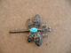 Old Navajo Sterling & Turquoise Dragonfly Bug Shape Pin, Brooch Unique & Unusual
