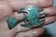 Old Navajo Thunderbird Chip Inlay Sterling Dangle Brooch Pin