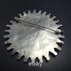 Old PUEBLO Petit Point TURQUOISE Cluster MANTA PIN/BROOCH Sterling Silver