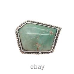Old Pawn 925 Sterling Silver Vintage Royston Turquoise Beaded Tribal Pin Brooch