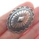 Old Pawn 925 Sterling Silver Vintage Southwestern Concho Oxidized Pin Brooch
