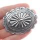 Old Pawn 925 Sterling Silver Vintage Southwestern Concho Oxidized Pin Brooch