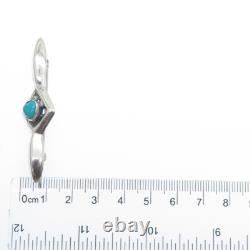 Old Pawn 925 Sterling Silver Vintage Southwestern Turquoise Tribal Pin Brooch