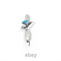 Old Pawn 925 Sterling Silver Vintage Southwestern Turquoise Tribal Pin Brooch