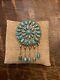 Old Pawn Dead Pawn Vintage Zuni Turquoise Pendant/pin Signed Sp Zuni