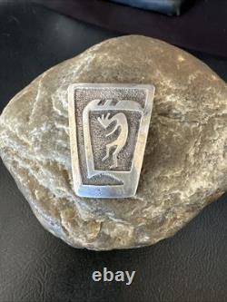 Old Pawn Kokopelli Native American Navajo Sterling Silver Pin 1.5 19163