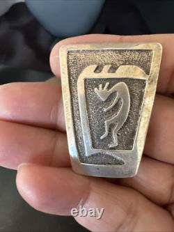 Old Pawn Kokopelli Native American Navajo Sterling Silver Pin 1.5 19163