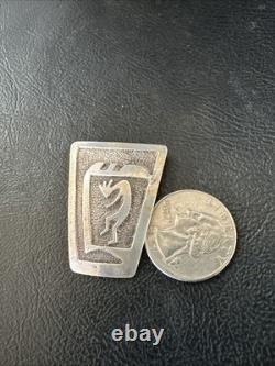 Old Pawn Kokopelli Native American Navajo Sterling Silver Pin 1.5 19163