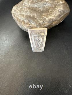 Old Pawn Kokopelli Native American Navajo Sterling Silver Pin 1.5 19163