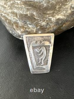 Old Pawn Kokopelli Native American Navajo Sterling Silver Pin 1.5 19163
