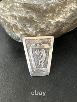 Old Pawn Kokopelli Native American Navajo Sterling Silver Pin 1.5 19163
