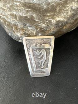 Old Pawn Kokopelli Native American Navajo Sterling Silver Pin 1.5 19163