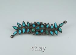 Old Pawn Native American Indian Sterling Silver Pin Brooch Pendant Necklace