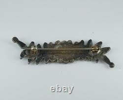 Old Pawn Native American Indian Sterling Silver Pin Brooch Pendant Necklace