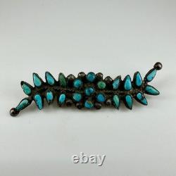 Old Pawn Native American Indian Sterling Silver Pin Brooch Pendant Necklace