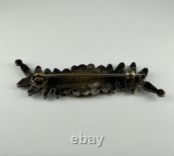 Old Pawn Native American Indian Sterling Silver Pin Brooch Pendant Necklace