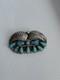 Old Pawn Native American Sterling Turquoise Brooch Pin