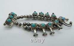 Old Pawn Navajo Minature Silver Squash Blossom Nechlace Pin/Brooch