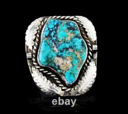 Old Pawn Navajo Native American 925 Sterling Silver Turquoise Brooch Pin 38.5g Old Pawn Navajo Native American 925 Sterling Silver Turquoise Brooch Pin 38.5g