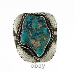 Old Pawn Navajo Native American 925 Sterling Silver Turquoise Brooch Pin 38.5g Old Pawn Navajo Native American 925 Sterling Silver Turquoise Brooch Pin 38.5g