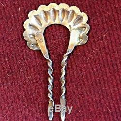Old Pawn Navajo Silver Hair Pin Appears To Be Very Old No Stamps