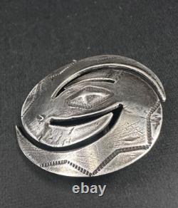 Old Pawn Navajo Stamped Sterling Silver Pin #252