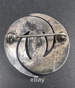 Old Pawn Navajo Stamped Sterling Silver Pin #252