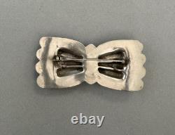 Old Pawn Navajo Sterling Silver and Turquoise Pin 3