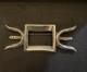 Old Pawn Sterling Silver Vintage Southwestern Ornate Oxidized Tribal Pin Brooch
