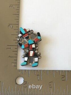 Old Pawn Vintage Sterling Silver Zuni Kachina Rainbow Dancer Pin/pendant