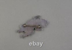 Old Pawn Vintage Zuni Silver Inlay Rainbow Man Pin 2 5/8 Tall