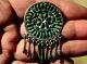 Old Pawn Zuni Sterling Silver Petit-point Turquoise Stones Dangling Pin/pendant