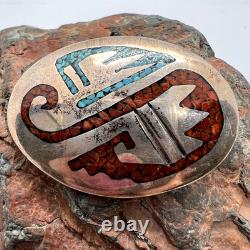 Old pawn TOMMY SINGER sterling silver Navajo brooch pin Thomas