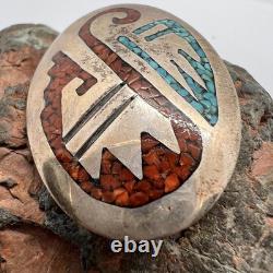 Old pawn TOMMY SINGER sterling silver Navajo brooch pin Thomas