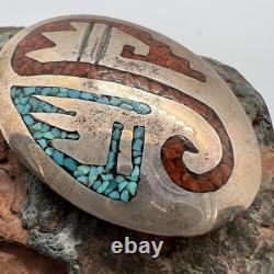 Old pawn TOMMY SINGER sterling silver Navajo brooch pin Thomas