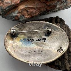 Old pawn TOMMY SINGER sterling silver Navajo brooch pin Thomas