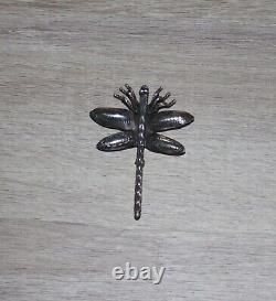 Older Navajo Sterling Silver 925 Stamped DRAGONFLY Brooch Pin