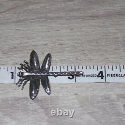 Older Navajo Sterling Silver 925 Stamped DRAGONFLY Brooch Pin