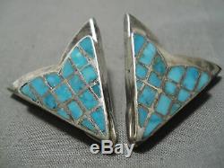 One Of The Best Vintage Navajo Turquoise Sterling Silver Collar Protectors