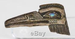 Patty Fawn Northwest Coast Sterling Silver Abalone Eagle/Seahawk Pin/Brooch