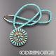 Paulinus Boone Zuni Sterling Silver Turquoise Petit Point Pendant Pin Necklace