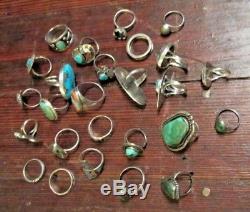 Pawn sterling turquoise lot rings bracelets necklaces pin belt buckle 806 grams