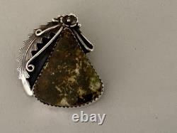 Peterson Johnson Navajo Turquoise Sterling Silver Pin/Pendant