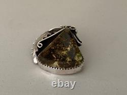 Peterson Johnson Navajo Turquoise Sterling Silver Pin/Pendant