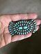 Petit Point Larry Moses Begay Lmb Sterling Silver & Turquoise Pin/pendant