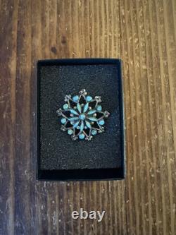 Petite Point Vintage Turquoise Pin